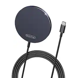 YONWAY - Magnetic Wireless Charger, 15W Fast Charging Station, Aluminum Alloy, Ultra-Thin & Portable for iPhone, Airpods