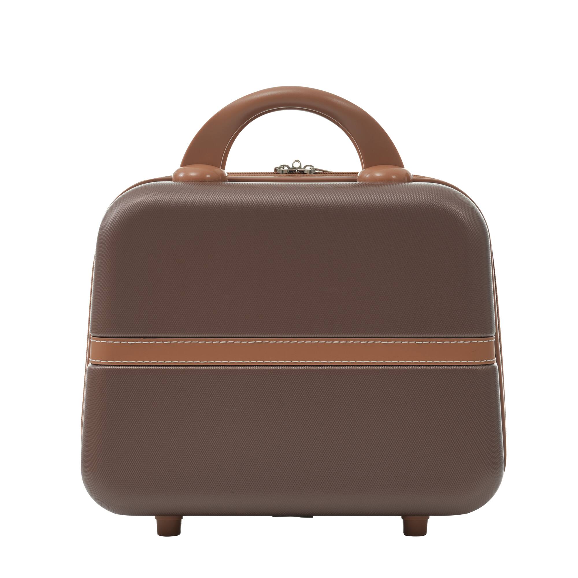 Alt View 3. LOVMOR - Lovmor 3-Piece Hardshell Luggage Set  TSA  Cosmetic Case  Brown - Brown.