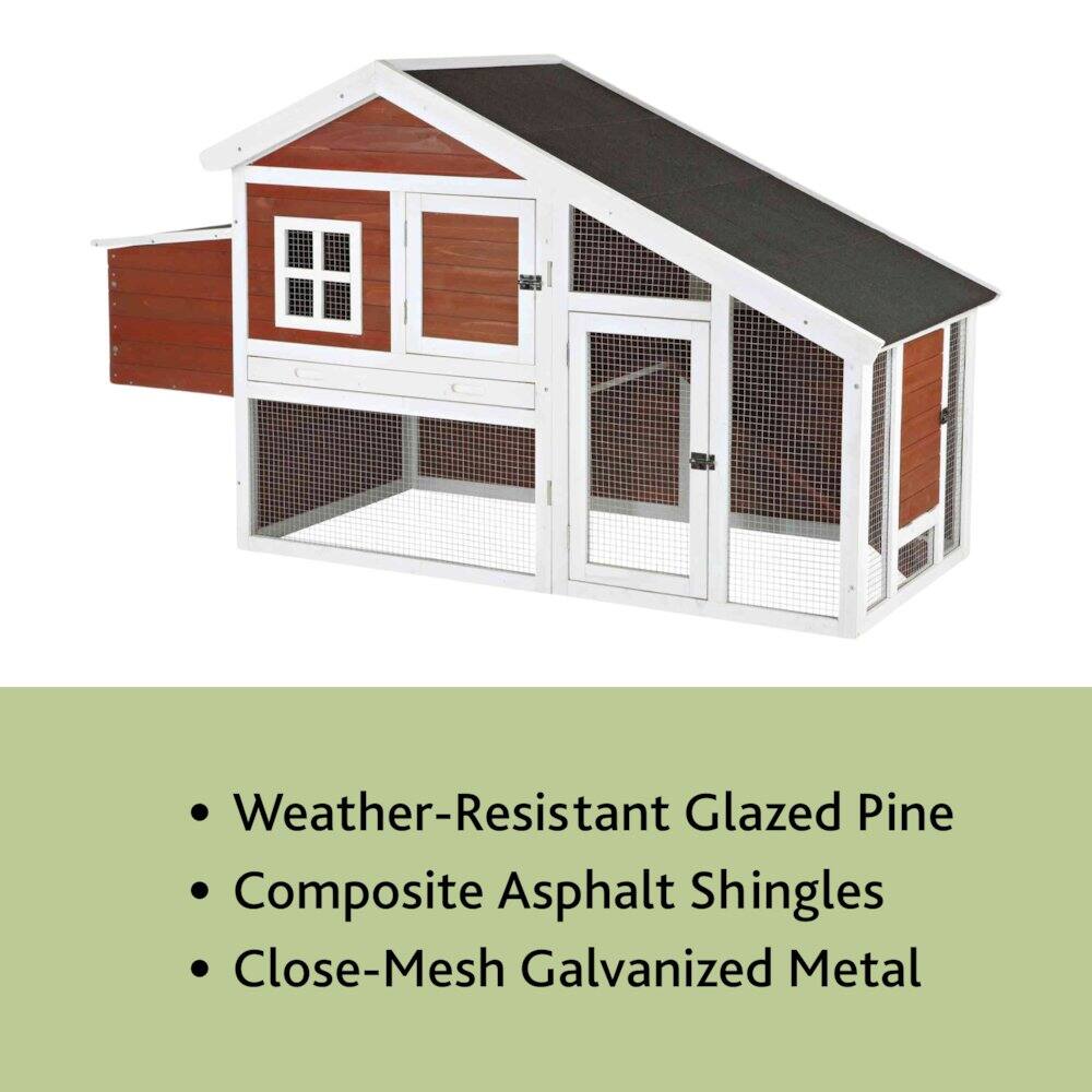 - Weather-Resistant Glazed Pine
- Composite Asphalt Shingles
- Close-Mesh Galvanized Metal