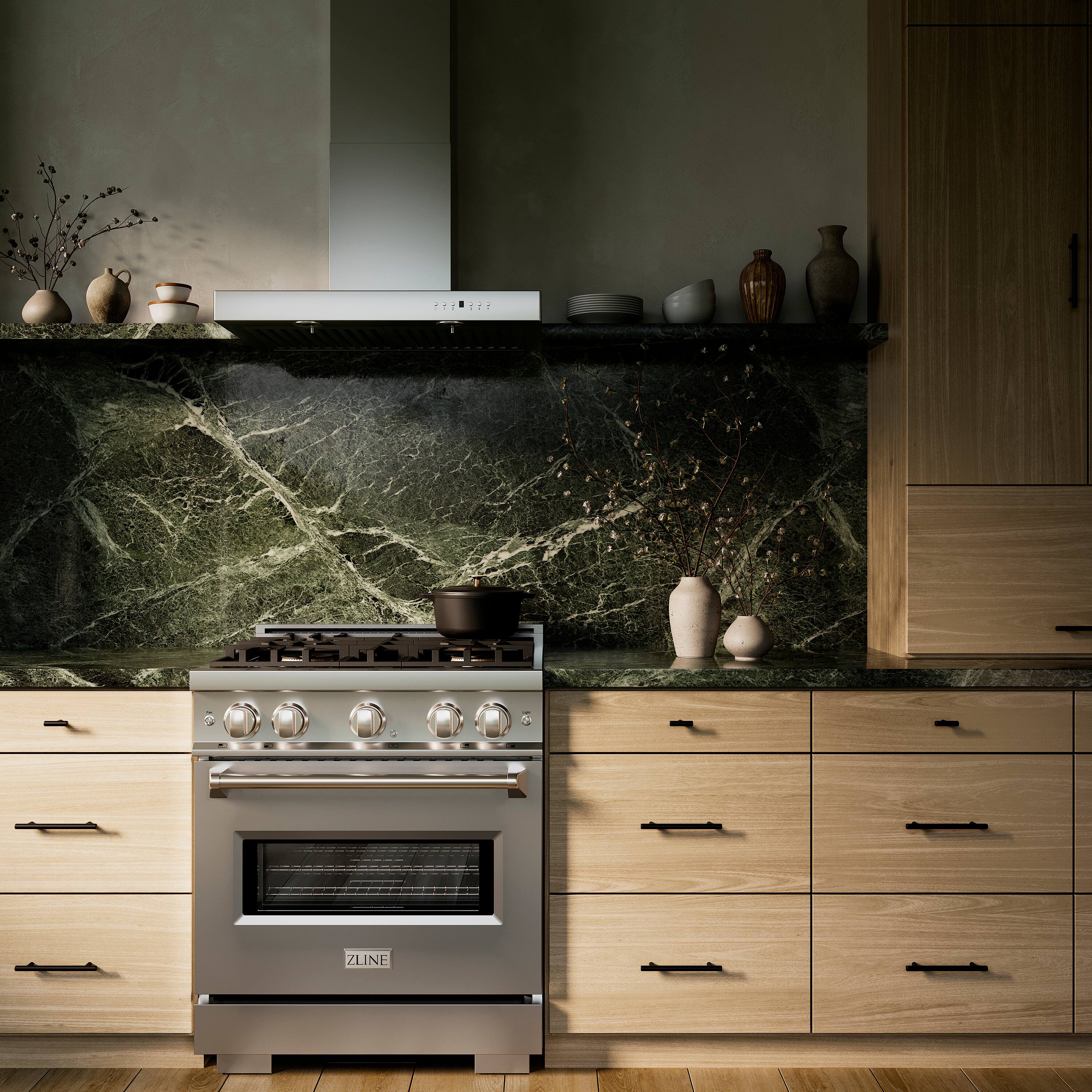 Alt View 5. ZLINE - 30 in. 4.2 cu. ft. Classic Freestanding Gas Range with 4 DuoPro Burners and Convection Gas Oven in Stainless Steel - Stainless Steel.