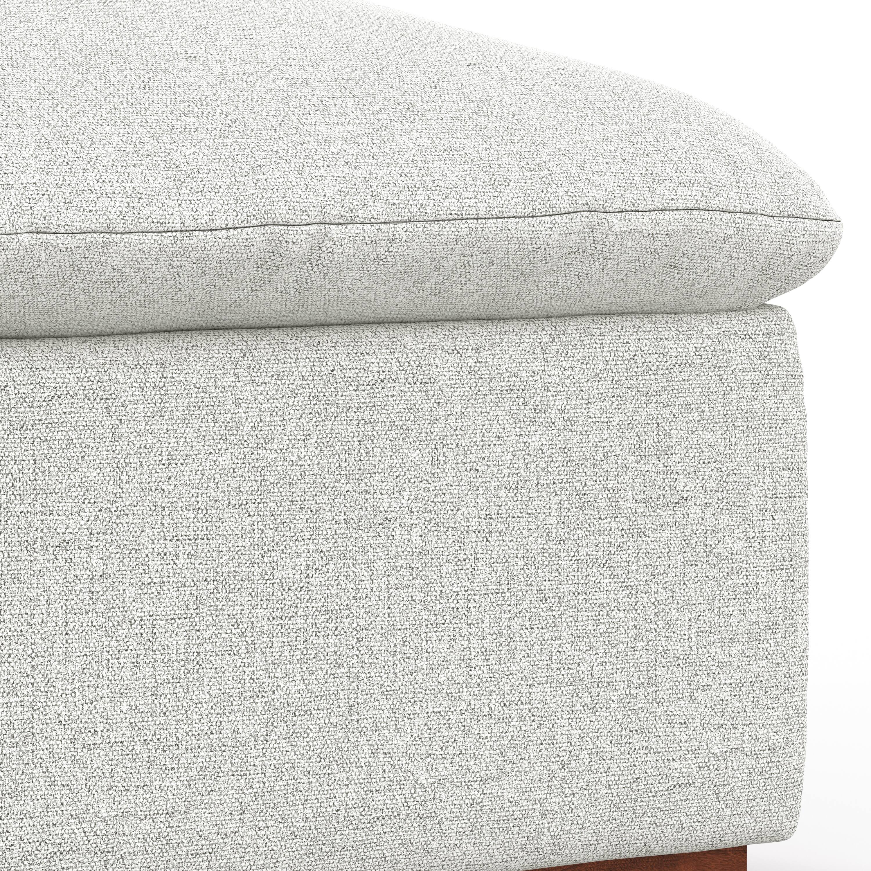 Alt View 3. Simpli Home - Jasmine Ottoman in Performance Fabric - Cloud Grey.