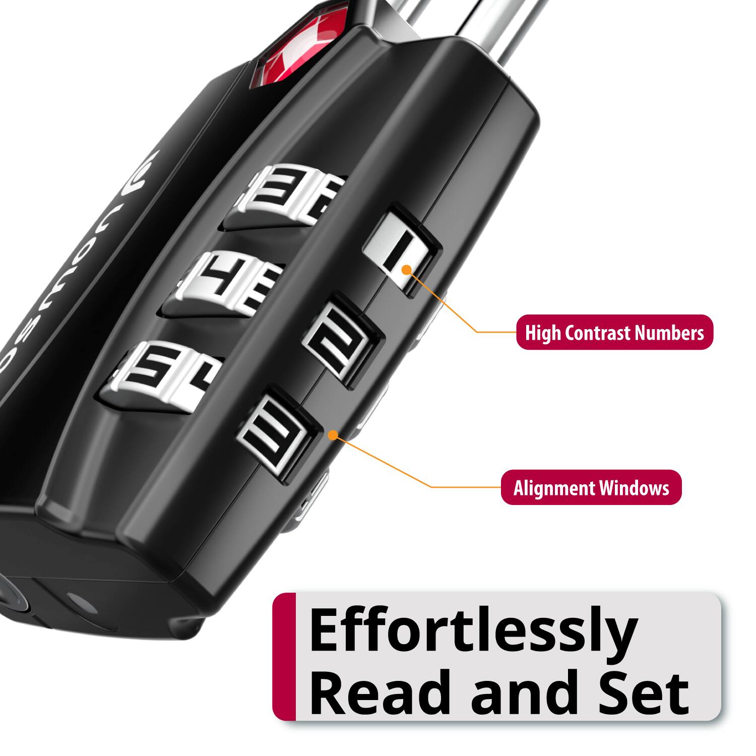 High Contrast Numbers, Alignment Windows, Effortlessly Read and Set