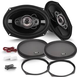 Pyle - 6x9"/7x10" car Speakers 4-Way Quadriaxial - Black