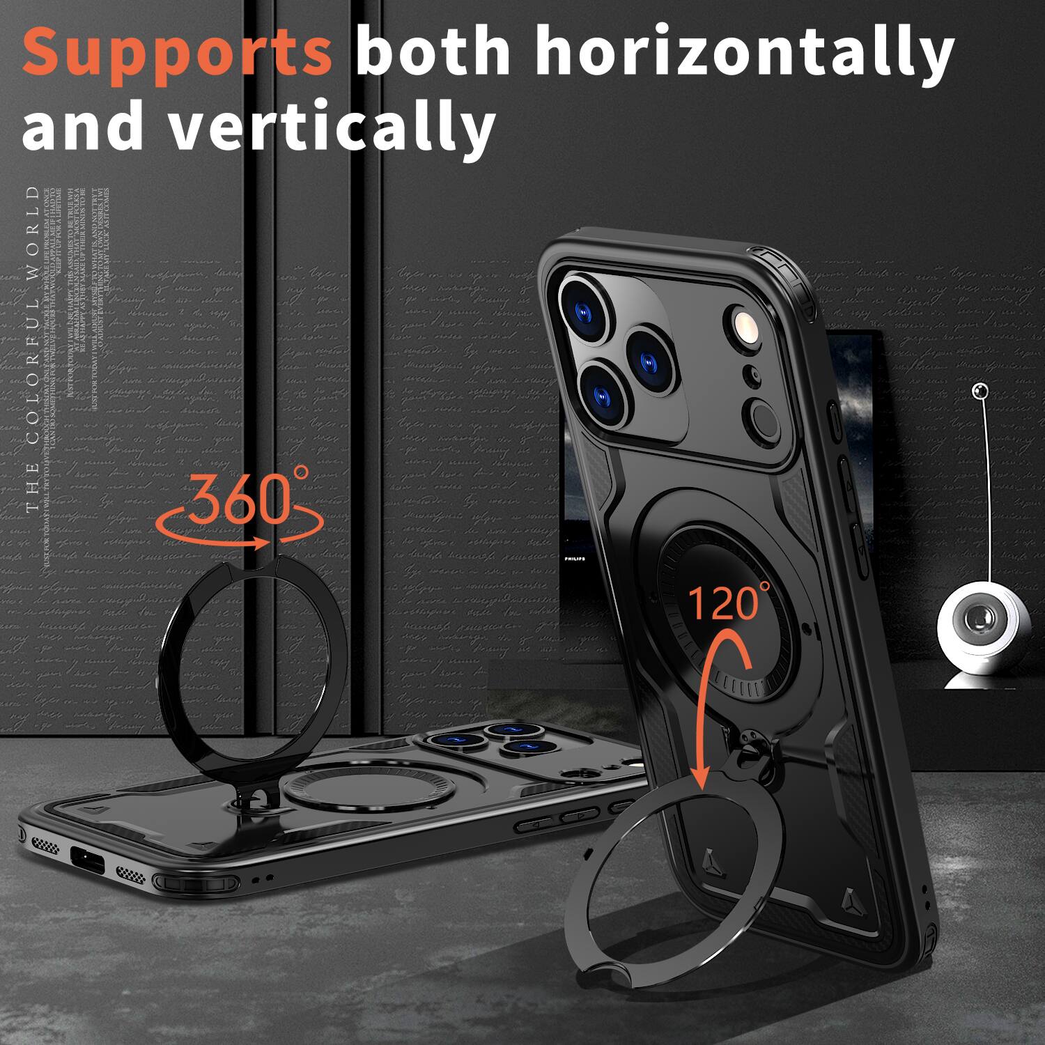 Supports both horizontally and vertically