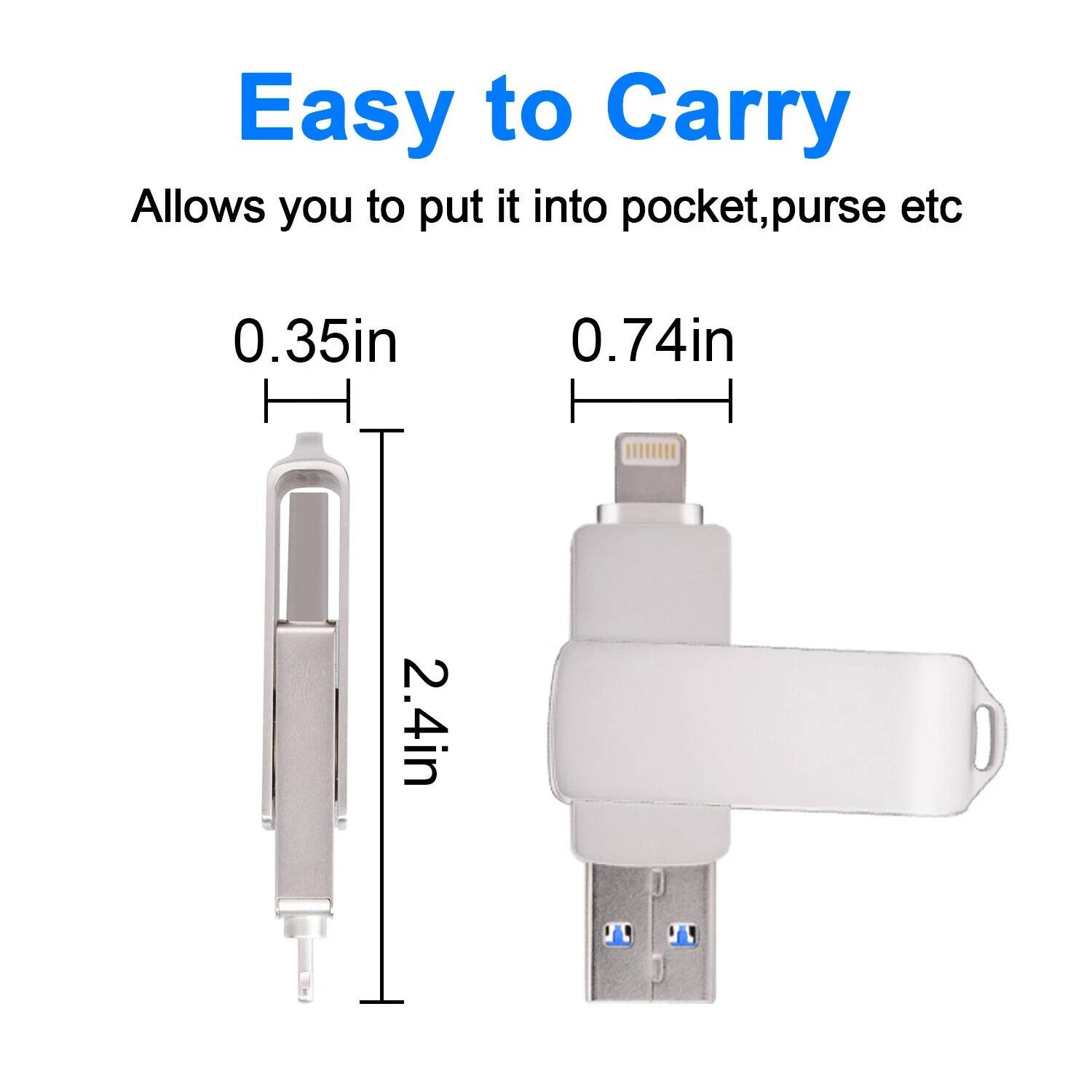 Stock Preferred 32GB Lightning USB 3.0 Flash Drive for