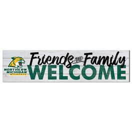 Jardine - Northern Michigan Wildcats 10'' x 40'' Friends & Family Welcome Sign - White