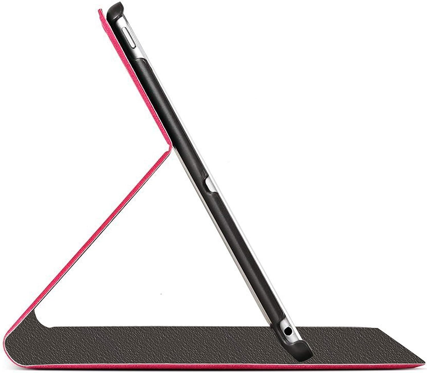 Alt View 2. DuraSafe Cases - iPad Pro 11" 2nd Gen 2020 Deer Print Smart Folio with Auto Sleep/Wake A2228 A2068 A2230 A2231 A2377 A2459 A2301 A2460 - Rose Red.