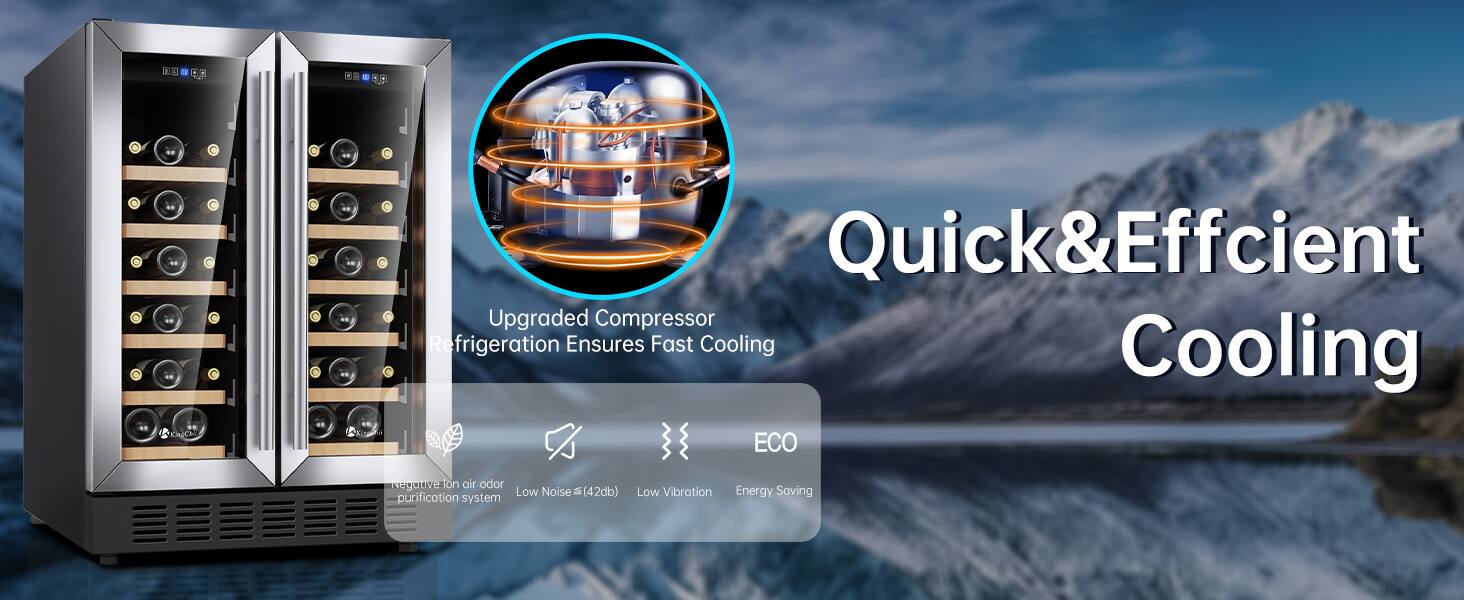 Quick & Efficient Upgraded Compressor Refrigeration Ensures Fast Cooling

ECO Energy Saving

Low Noise (42db)

Low Vibration

Negative Air Odor Purification System