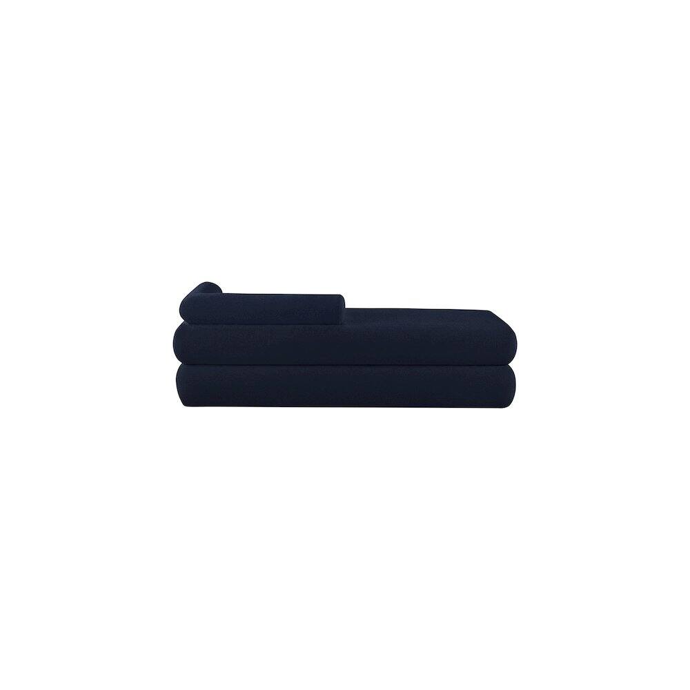 Alt View 4. Meridian Furniture - Kennedy Navy Chenille Fabric Bench - Blue.