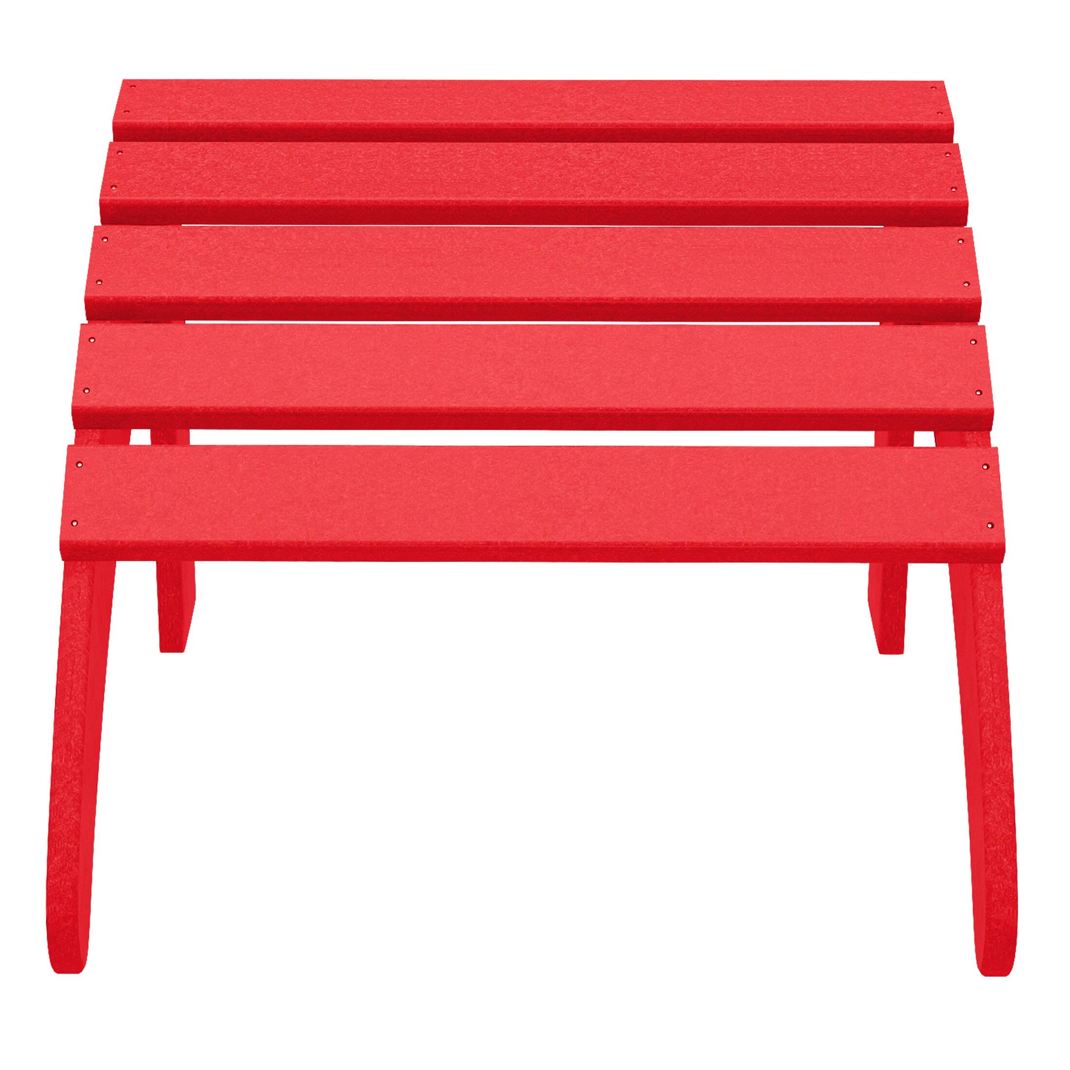 Front. WestinTrends - WestinTrends Malibu Outdoor folding ottoman for Adirondack chair - Red.
