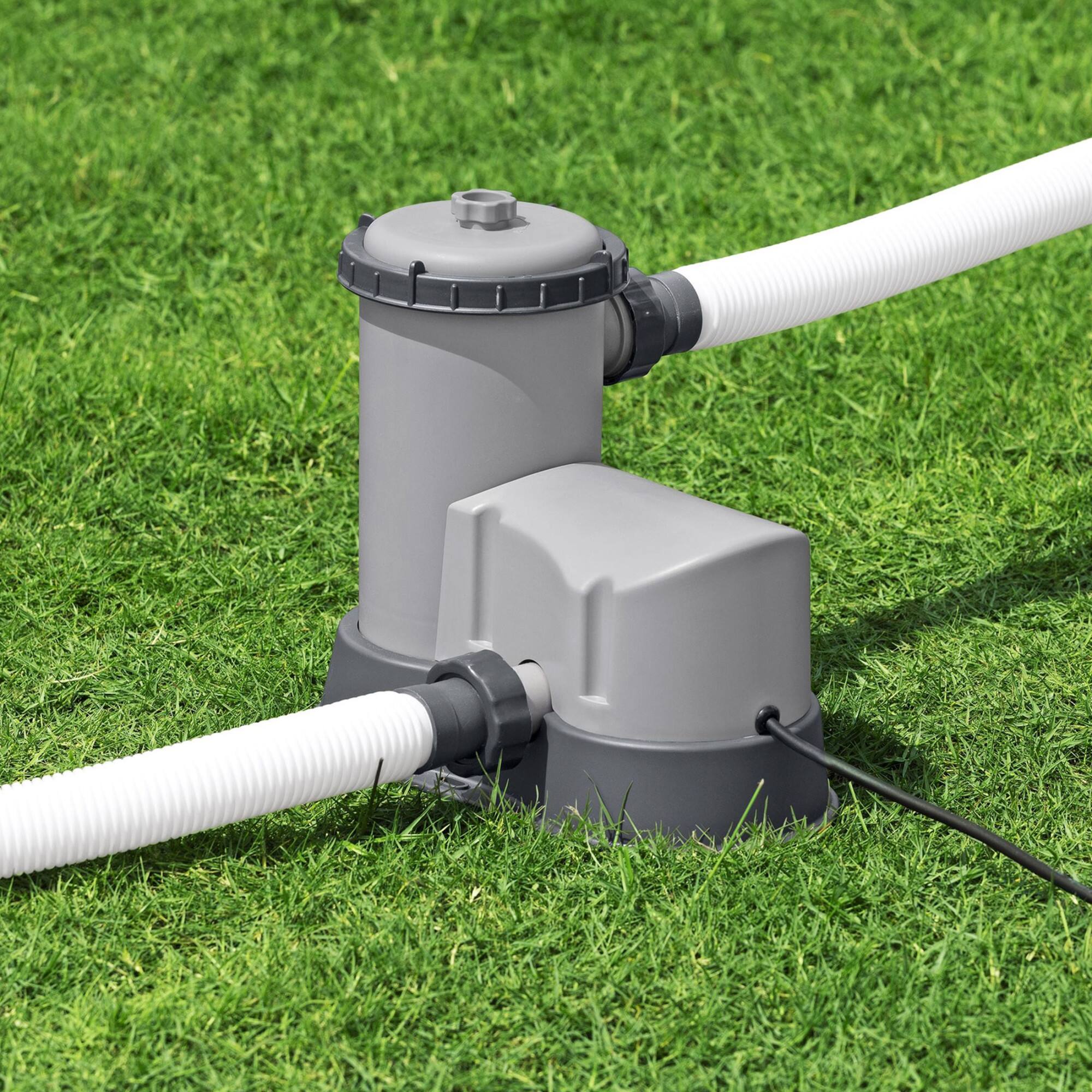 Alt View 7. Bestway - Bestway Flowclear 1,500 GPH 120V Above Ground Swimming Pool Water Filter Pump - Gray.