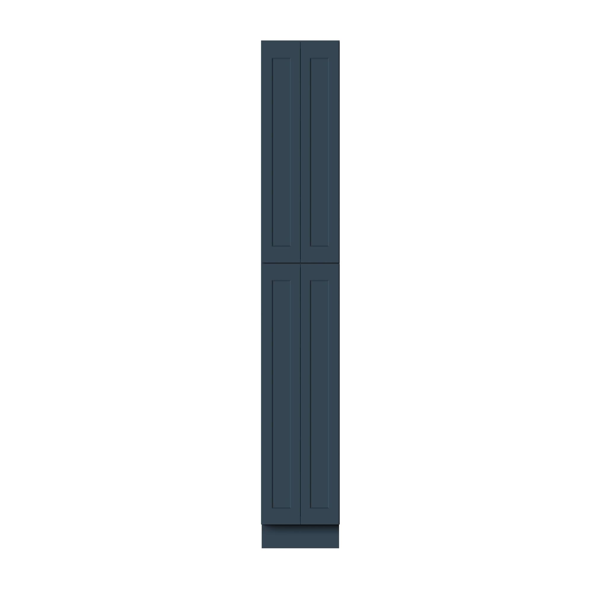 Alt View 1. Boyel Living - 24-in W x 96-in H x 27-in D Shaker RTA Kitchen Pantry Tall Cabinet with Soft-Close - Charcoal Blue.