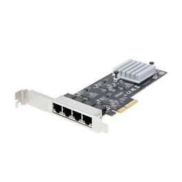 Startech - 4-Port 2.5GBase-T Ethernet Network Adapter Card - PCIe 2.0 x4 - Black