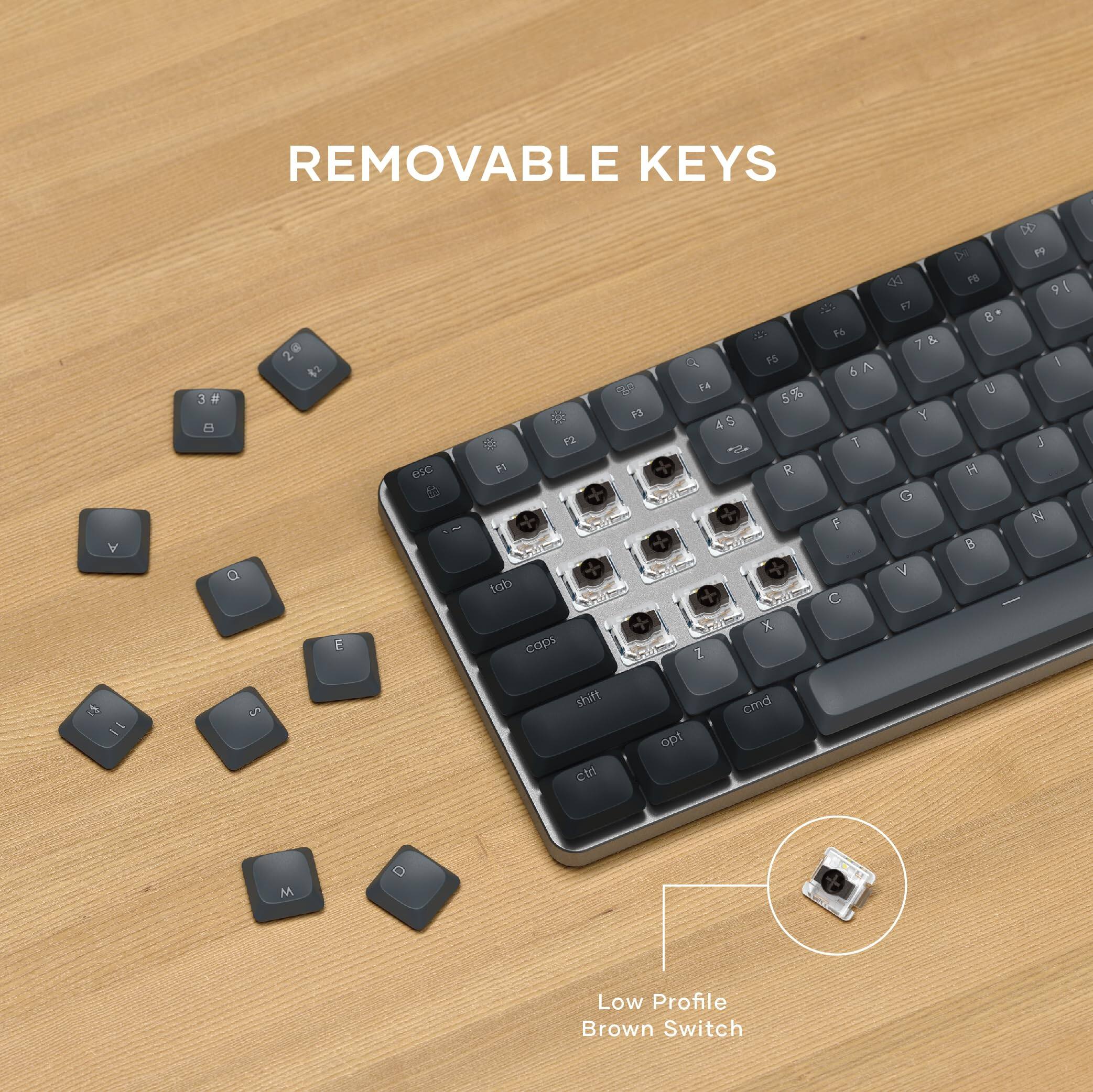 Satechi SM1 75% Mechanical Keyboard, Backlit Bluetooth/2.4GHz/USB