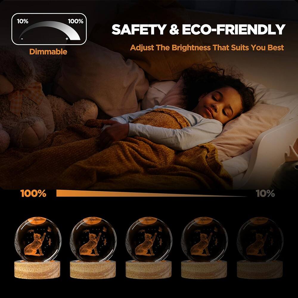 SAFETY & ECO-FRIENDLY  
Adjust The Brightness That Suits You Best  

Dimmable  
10% 100%  

100%  
10%