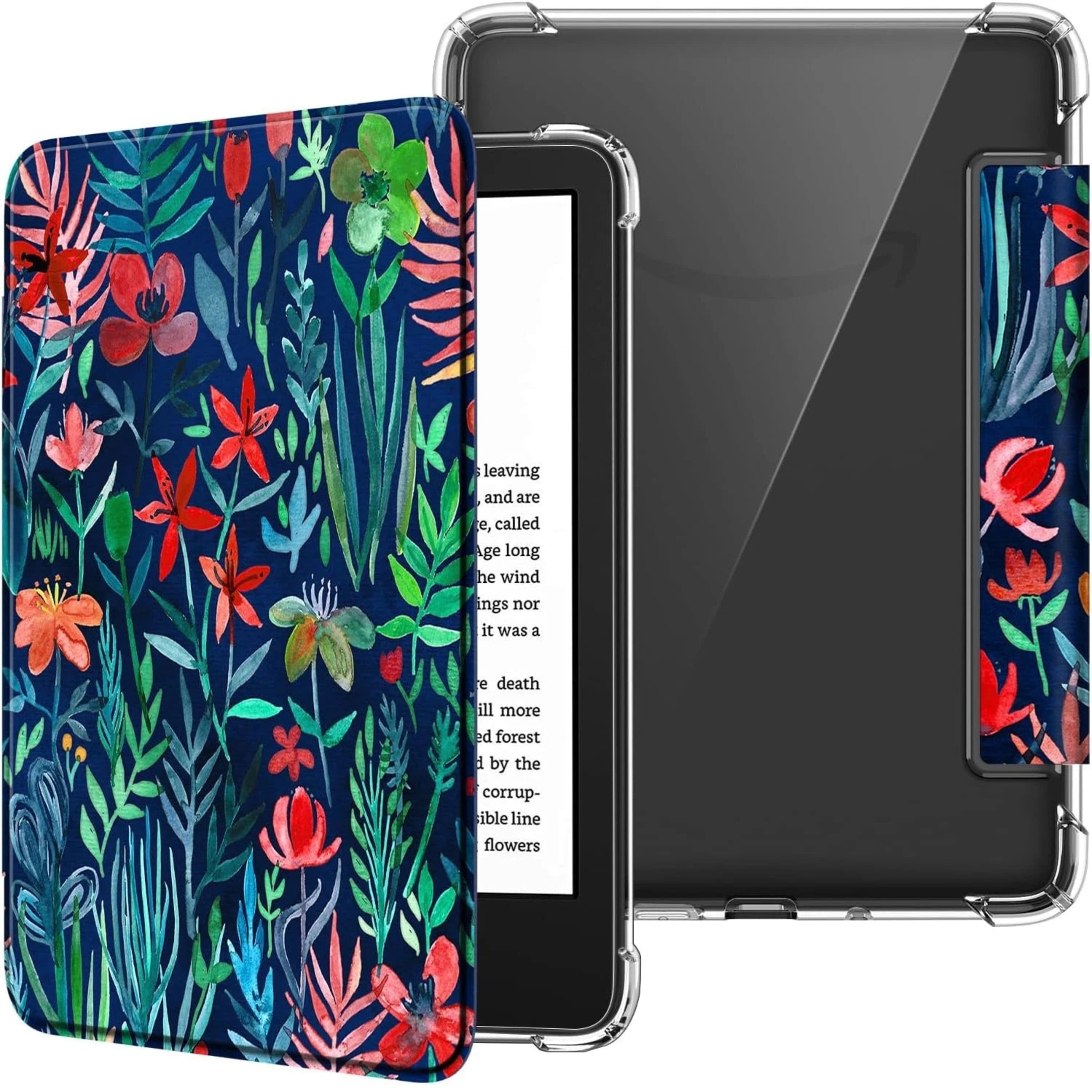 Kitcheniva - Lightweight Clear Slim Case For Kindle 6 Inch 11th Generation - Jungle Night
