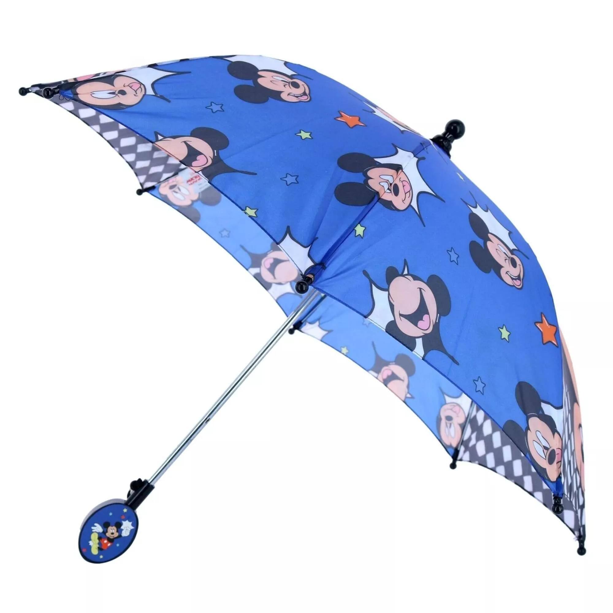 Alt View 2. Disney - Disney Mickey Mouse 21-Inch Kid's Umbrella With Clamshell Handle - Blue.