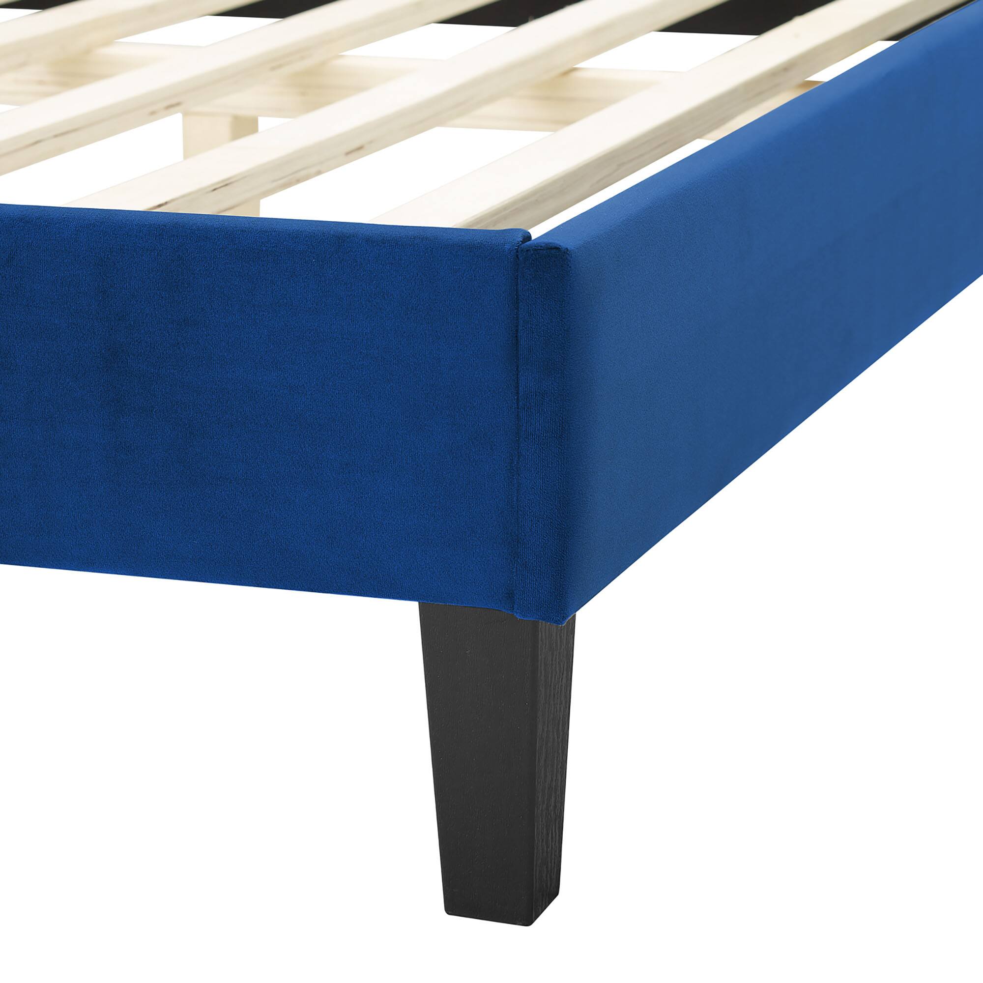 Alt View 9. Modway - Soleil Performance Velvet King Bed - Blue.