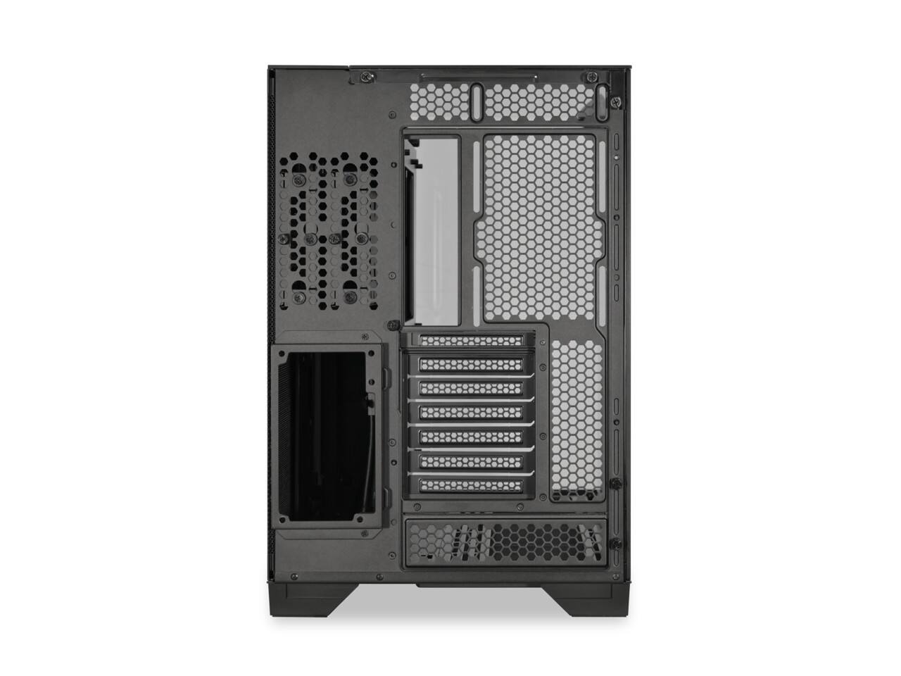 Back. Lian Li - LIAN LI O11 Vision Black  Aluminum / Steel / Tempered Glass ATX Mid Tower Computer Case ----- O11VX - Black.