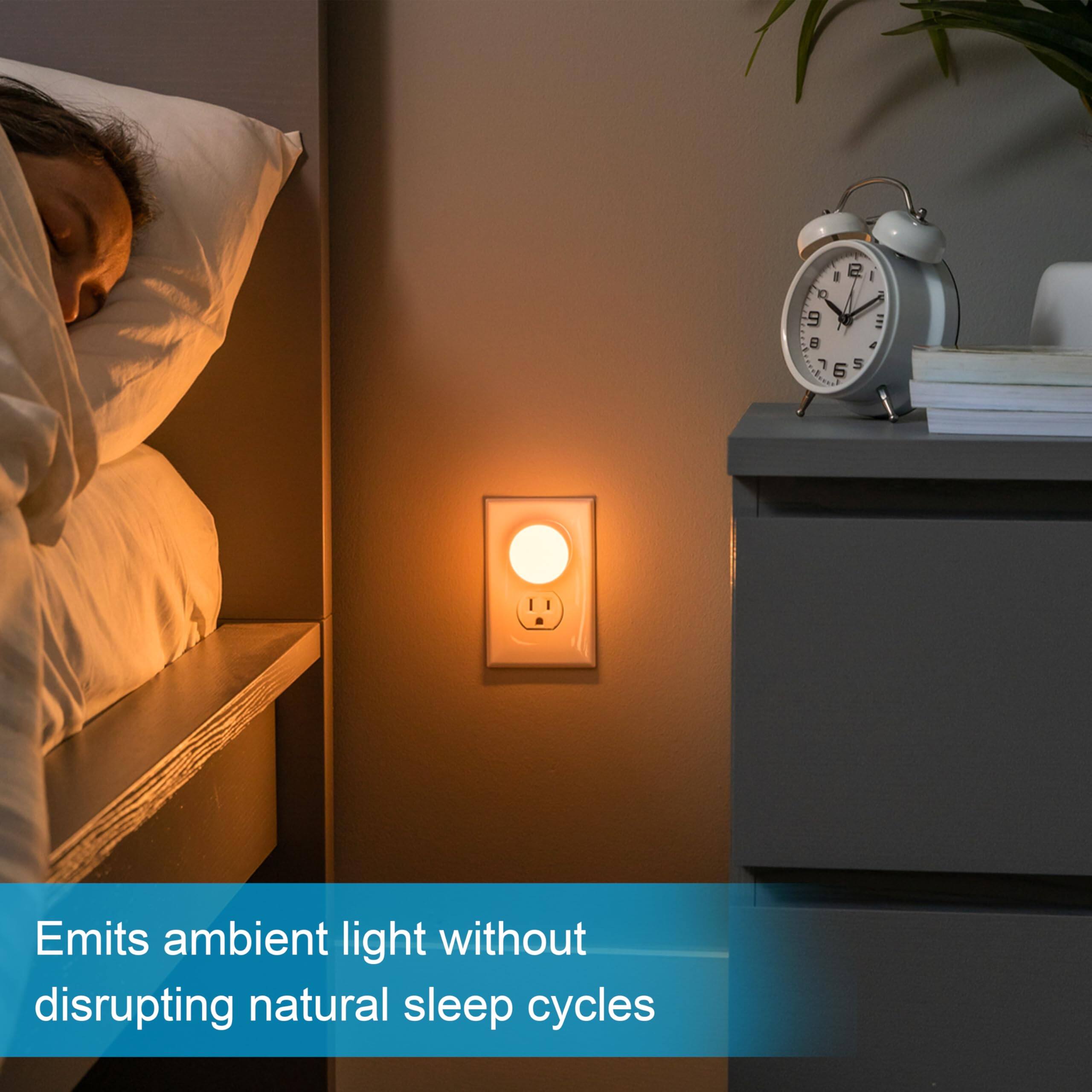 Emits ambient light without disrupting natural sleep cycles