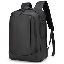 Unique Bargains - 35L Expandable Travel Backpack, 17" Laptop, USB-C Charging, TSA Approved Carry On Business Bag - Black