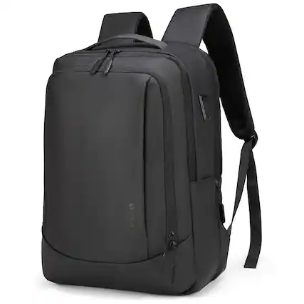 Front. Unique Bargains - 35L Expandable Travel Backpack, 17" Laptop, USB-C Charging, TSA Approved Carry On Business Bag - Black.
