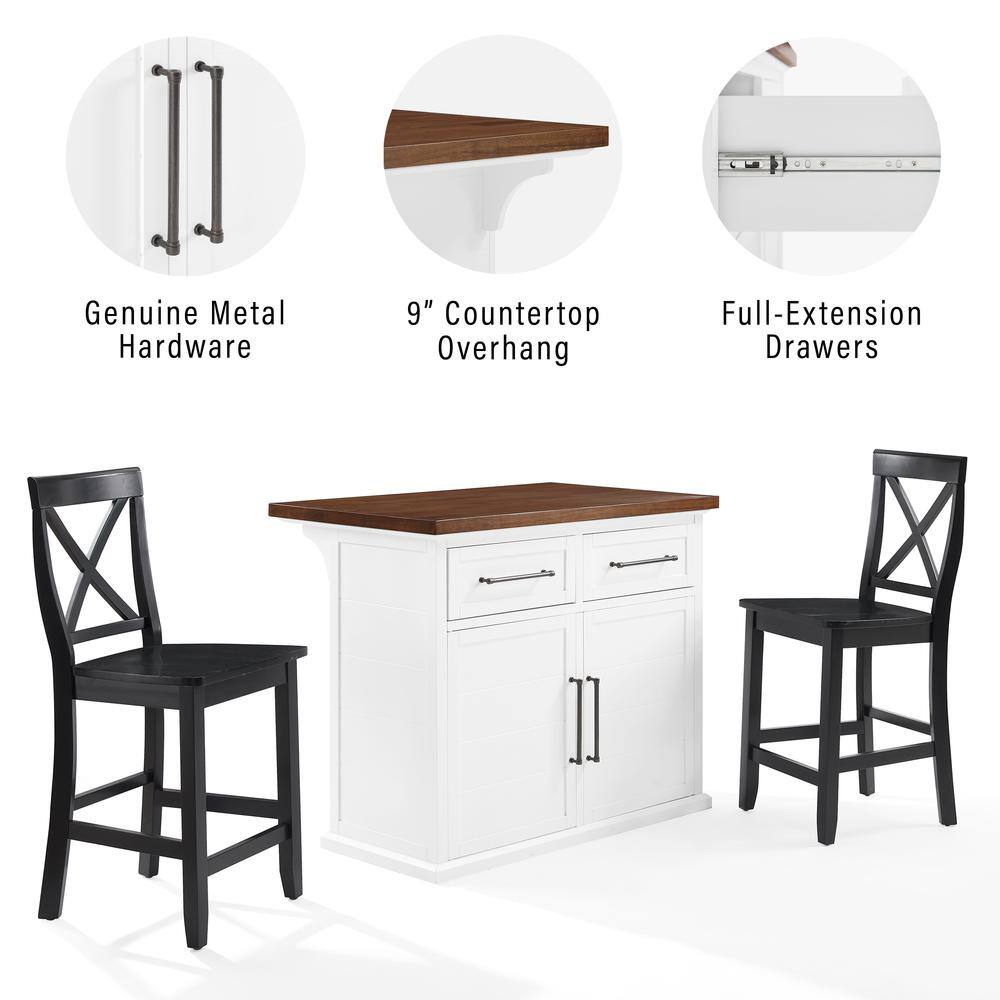 Genuine Metal Hardware  
9" Countertop Overhang  
Full-Extension Drawers