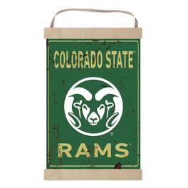 Jardine - Colorado State Rams Faux Rust Banner Sign - Green