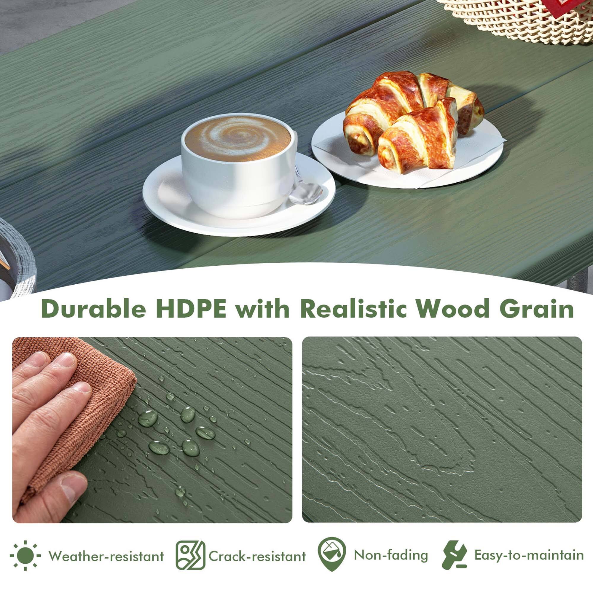 Durable HDPE with Realistic Wood Grain

- Weather-resistant
- Crack-resistant
- Non-fading
- Easy-to-maintain
