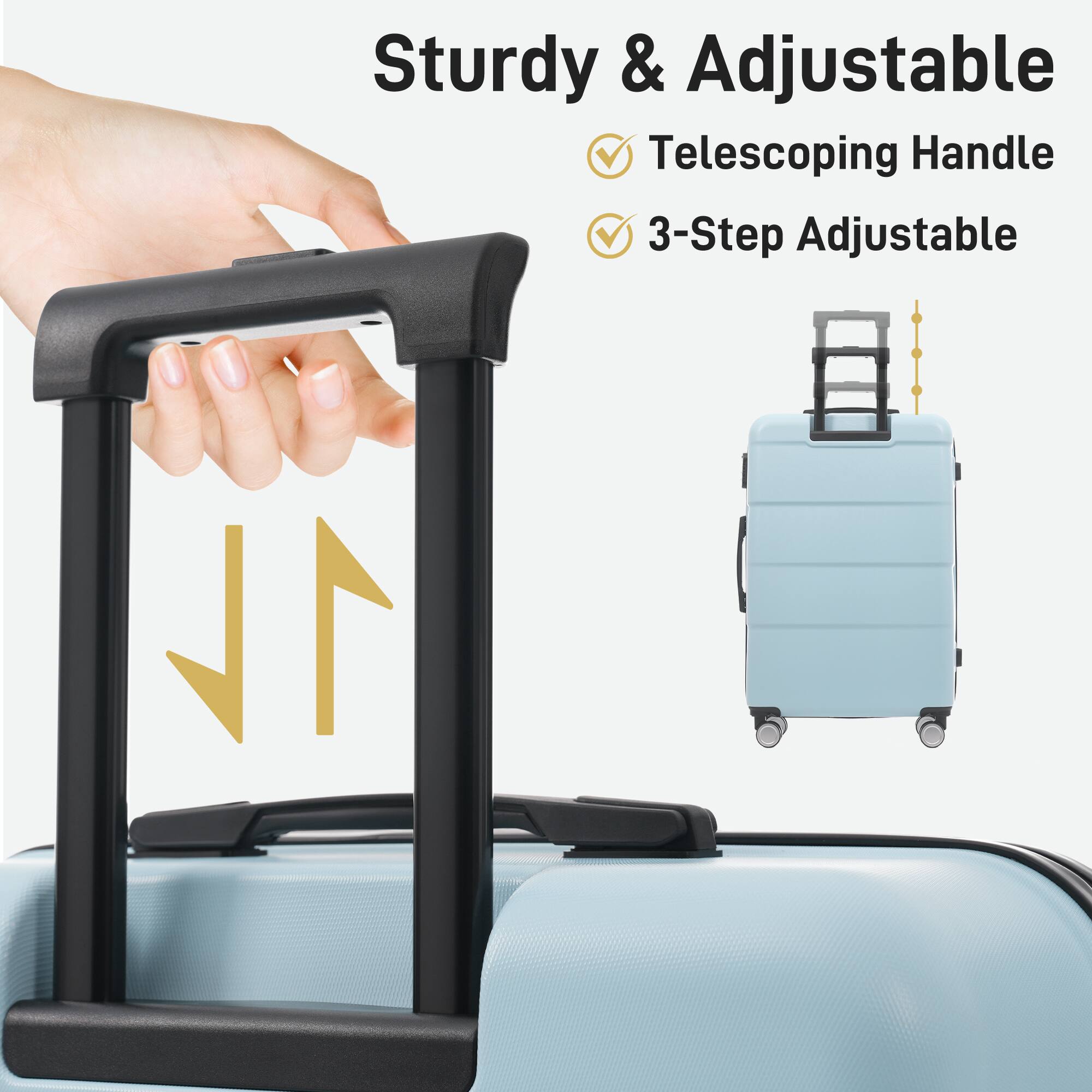 Sturdy & Adjustable  
✅ Telescoping Handle  
✅ 3-Step Adjustable