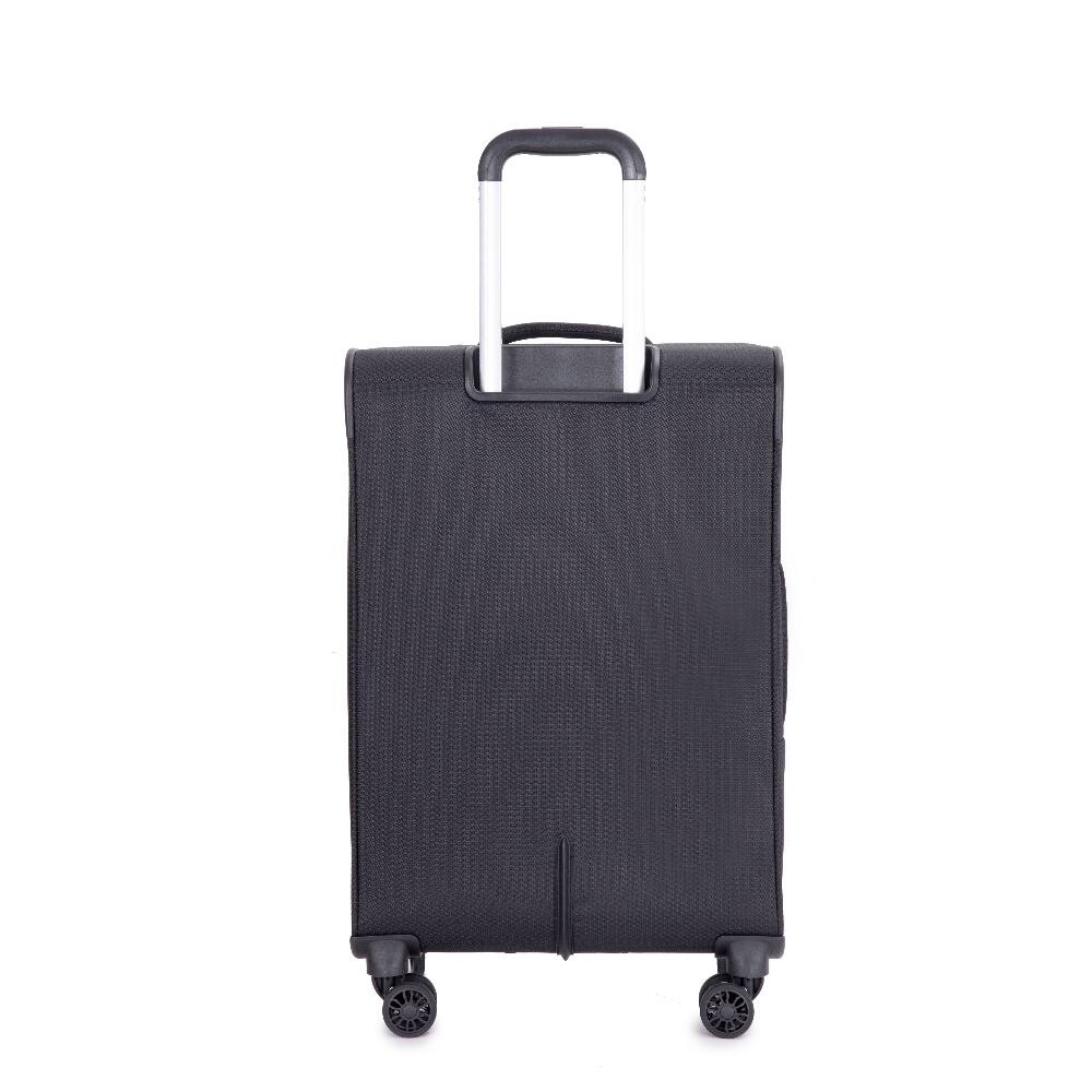Alt View 1. Ropilly - Ropilly 5 Piece Luggage Set Softshell Suitcase with Spinner Wheels Terylene Polyester Black - Black.
