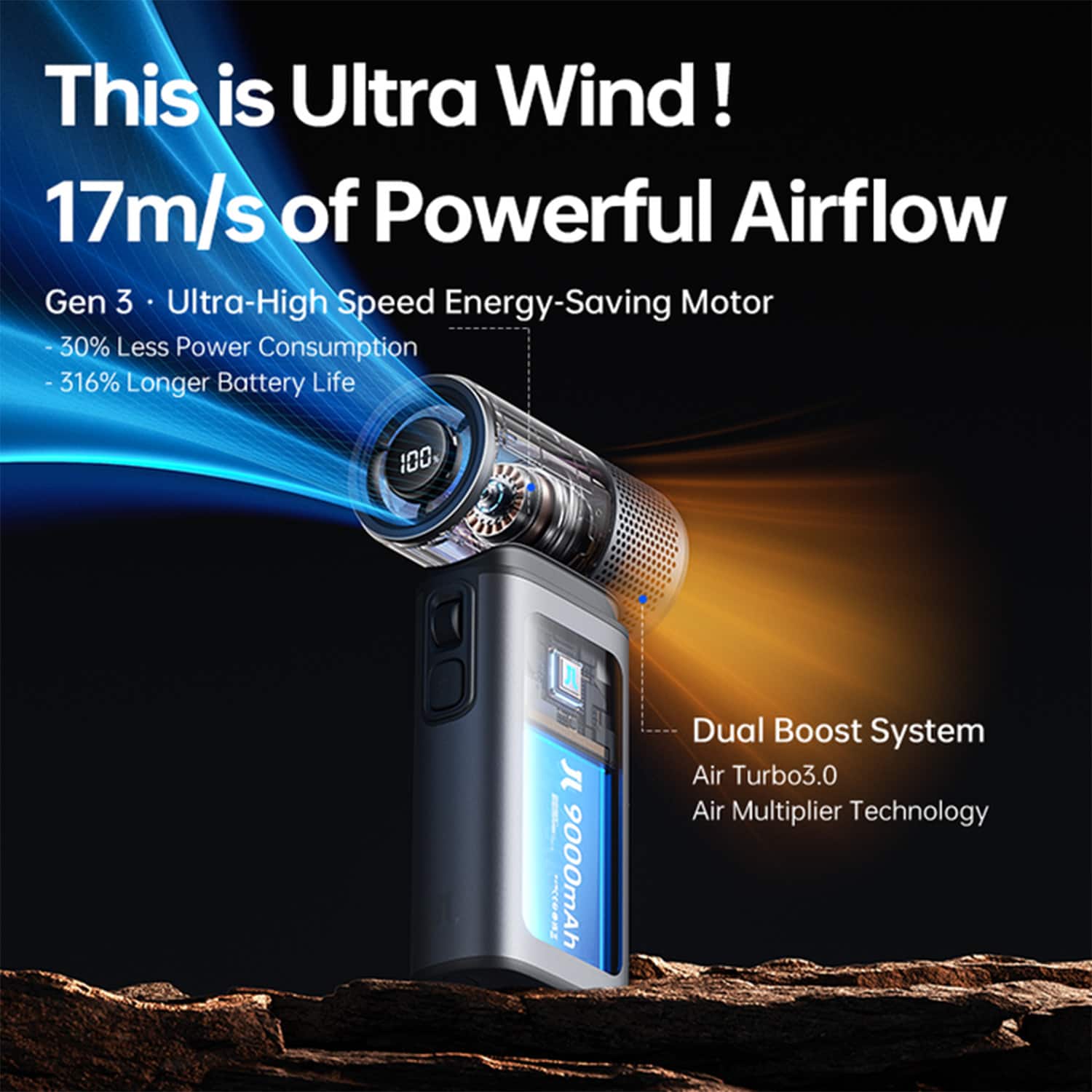 Jisulife Handheld Fan Ultra2 With Case Dark Gray FHU02COGY - Best Buy
