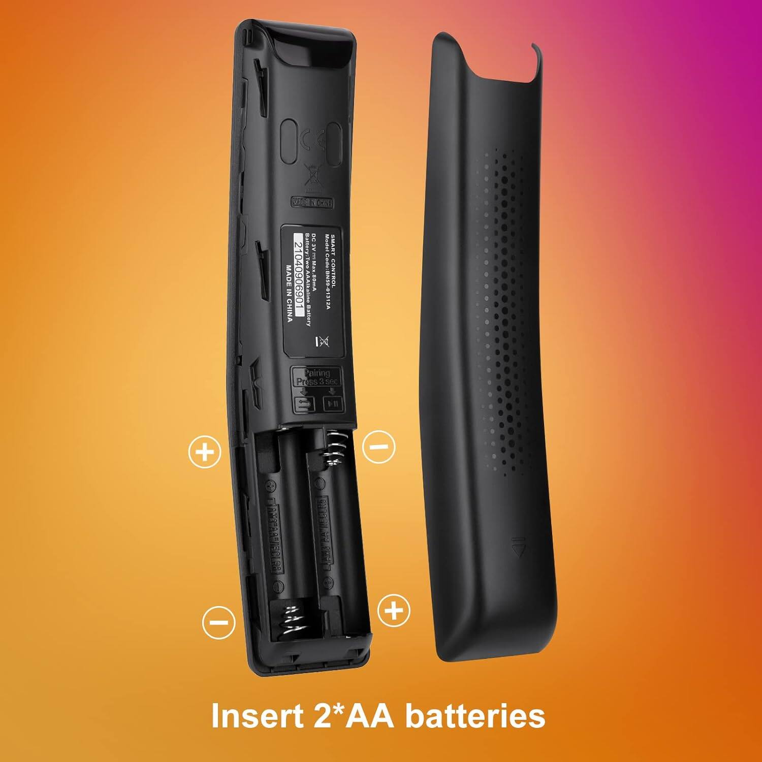 Vite a CES g + -. Batry IN iEE SMART 1 040 - : - Cadu MADE a 21040906901 I N54 CONTROL a 6901 AAIAR STRA CHINA Ammor IN tnnn Pressater sec - I + - E - 1 + Insert 2*AA batteries

Corrected text:
Vite a CES g + -. Batry IN iEE SMART 1 040 - : - Cadu MADE a 21040906901 I N54 CONTROL a 6901 AAIAR STRA CHINA Ammor IN tnnn Pressater sec - I + - E - 1 + Insert 2*AA batteries