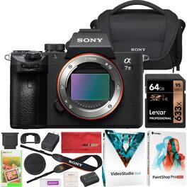 Sony - a7 III Mirrorless 4K Camera Body with 35mm Full Frame Image Sensor + Case Bundle