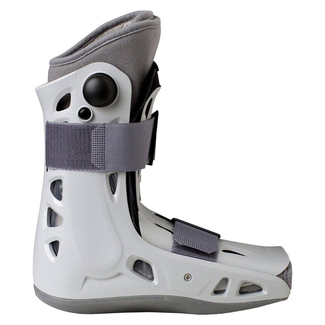 Angle. DonJoy - Aircast AirSelect Short Walker Brace / Walking Boot, Large - Grey.