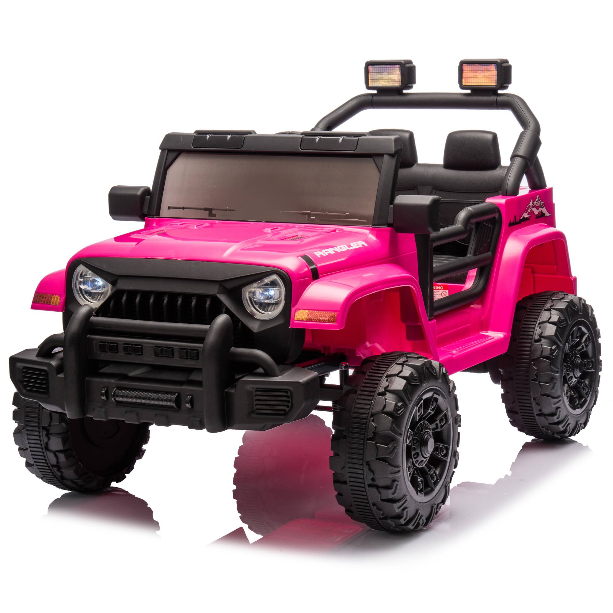 Alt View 1. ELEMENT ACE - Pink 12V Electric Ride-On Car for Toddlers with Parent Remote Control, Dual Drive, and Music Player - Pink.