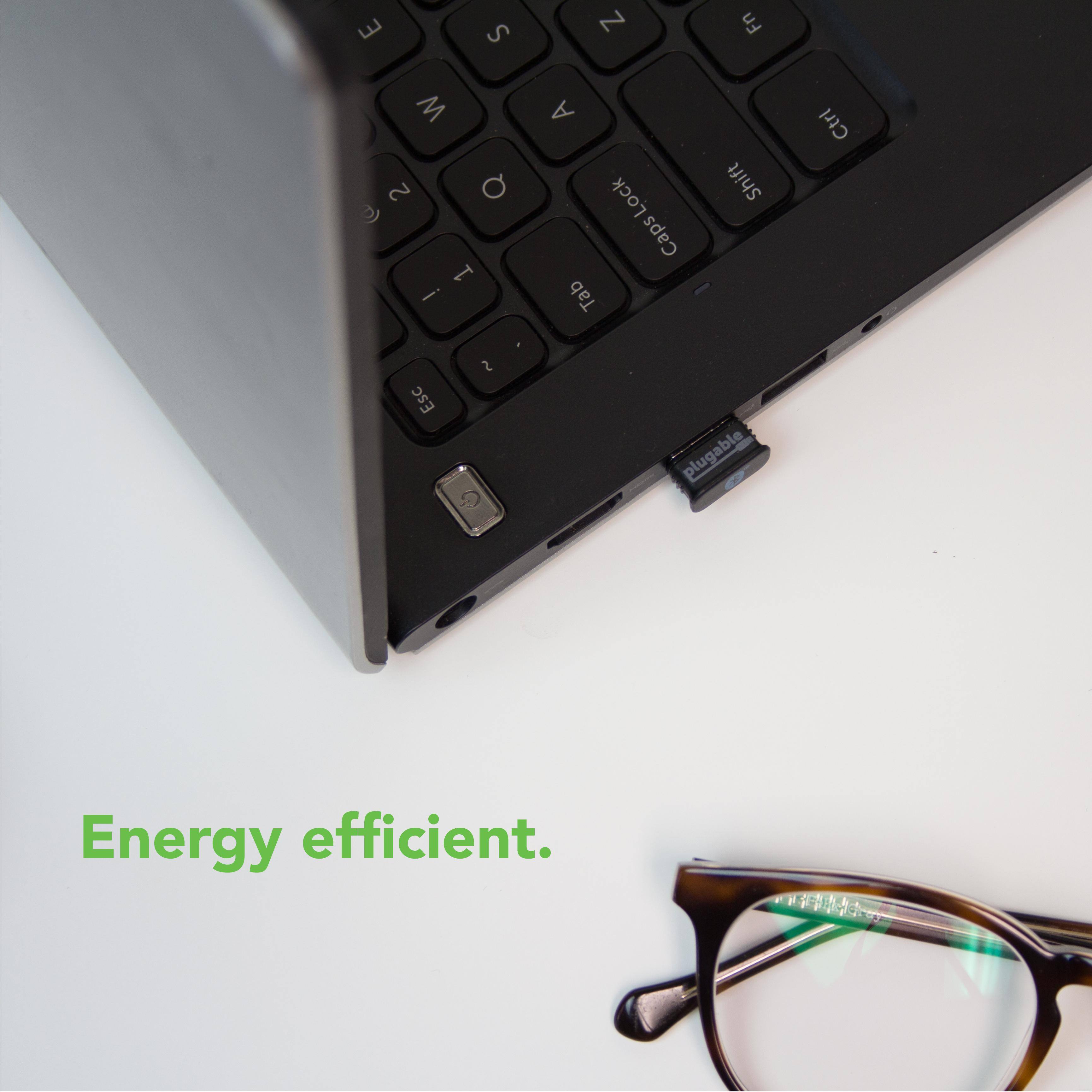E S Z Fn W 2 Q a 1 i A CapsLock Lock Caps Tab Shift Ctrl Esc ~ plugable CF Energy efficient.