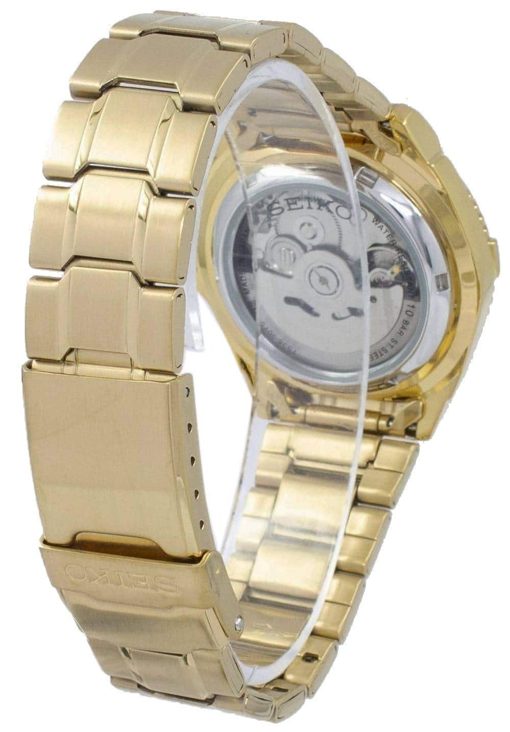 Seiko 5 Sports Automatic SNZB26J1 Men's Watch Gold Tone Stainless