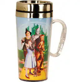 Spoontiques - Wizard of Oz Double Walled Stainless and Acrylic Insulated Travel Mug 14 ounce - Multicolor