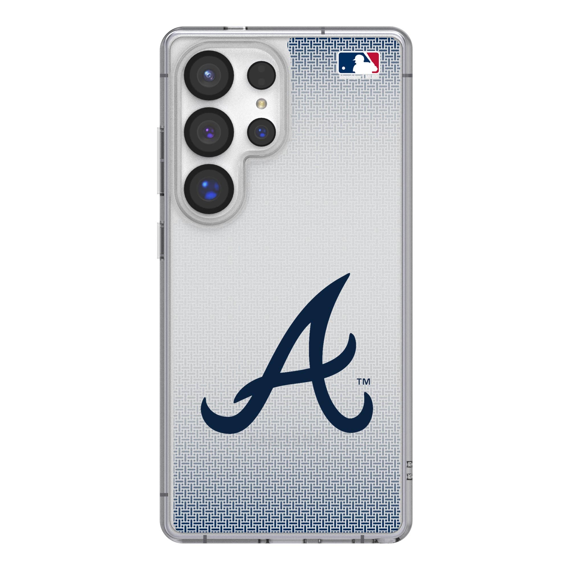Keyscaper - MLB - Atlanta Braves Linen Logo Galaxy Clear Case - S23 Ultra - Multicolor