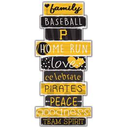 Fan Creations - Pittsburgh Pirates 5'' x 24'' Celebrations Stack Sign - Multicolor