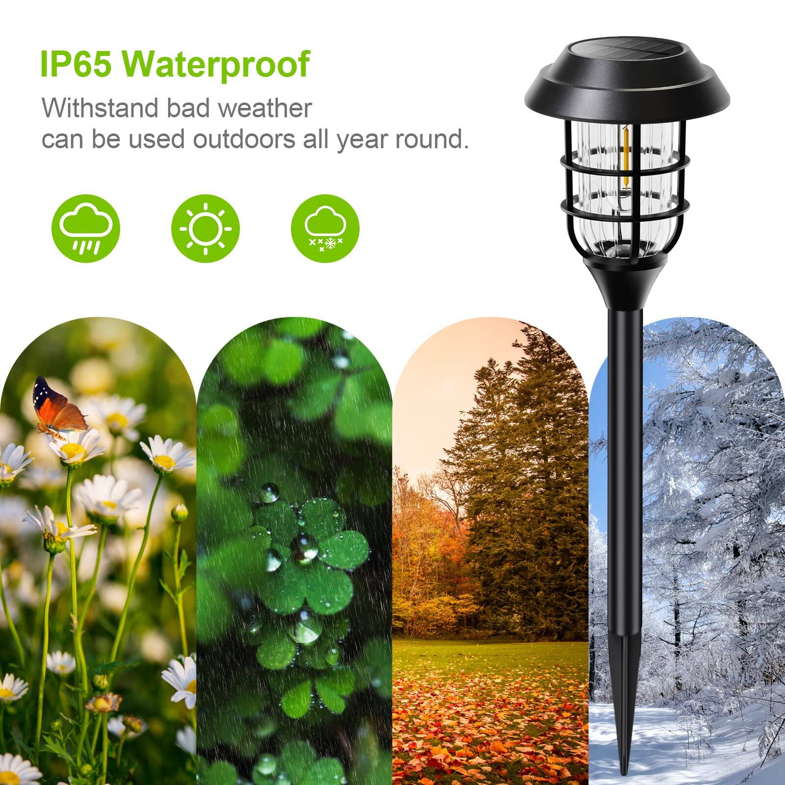 IP65 Waterproof  
Withstand bad weather  
can be used outdoors all year round.