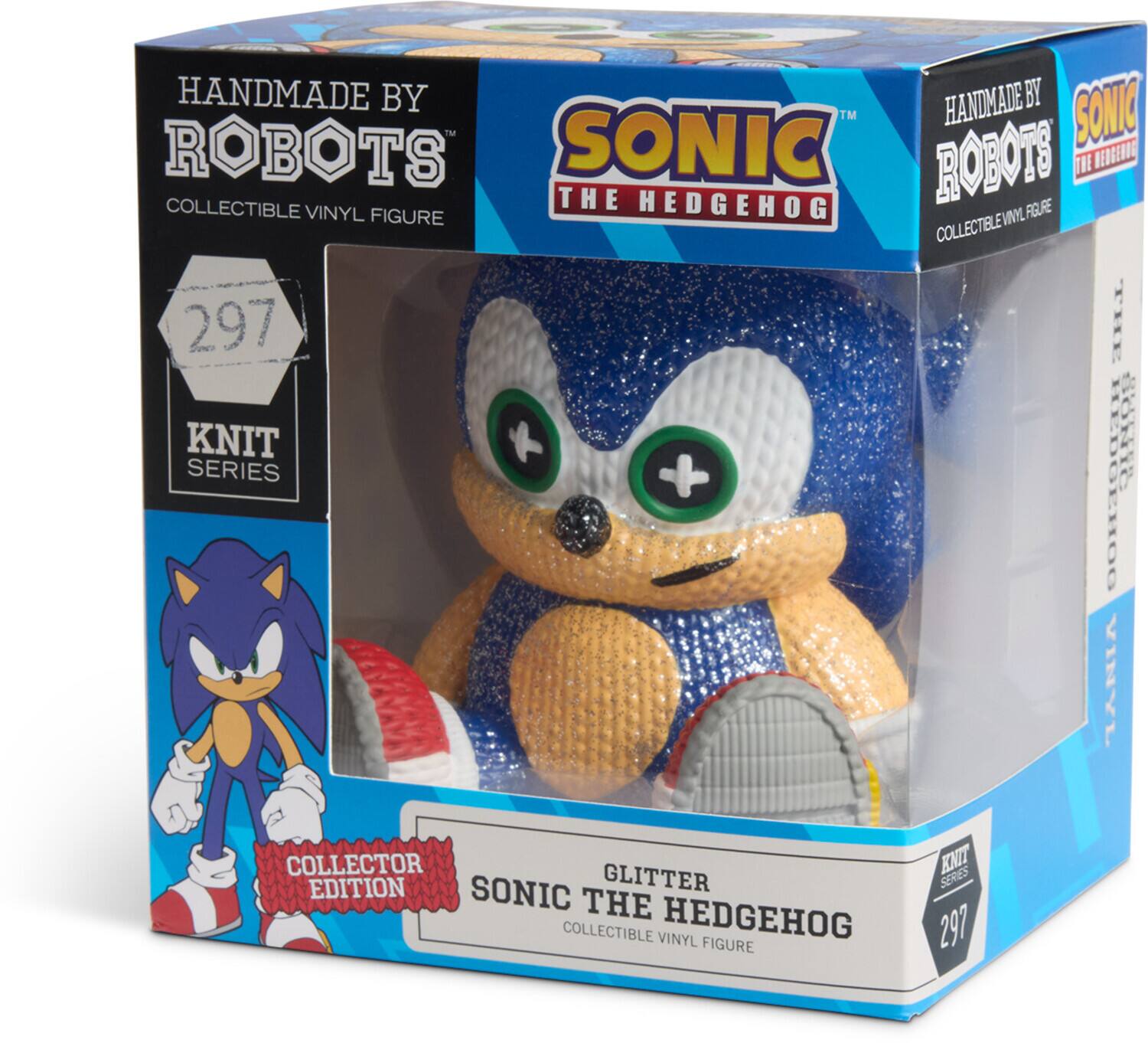 HANDMADE BY ROBOTS  
COLLECTIBLE VINYL FIGURE  

297  
KNIT SERIES  

SONIC THE HEDGEHOG  
GLITTER THE HEDGEHOG  
COLLECTIBLE VINYL FIGURE  

COLLECTOR EDITION  

HANDMADE BY ROBOTS  
COLLECTIBLE VINYL FIGURE  

SONIC THE HEDGEHOG