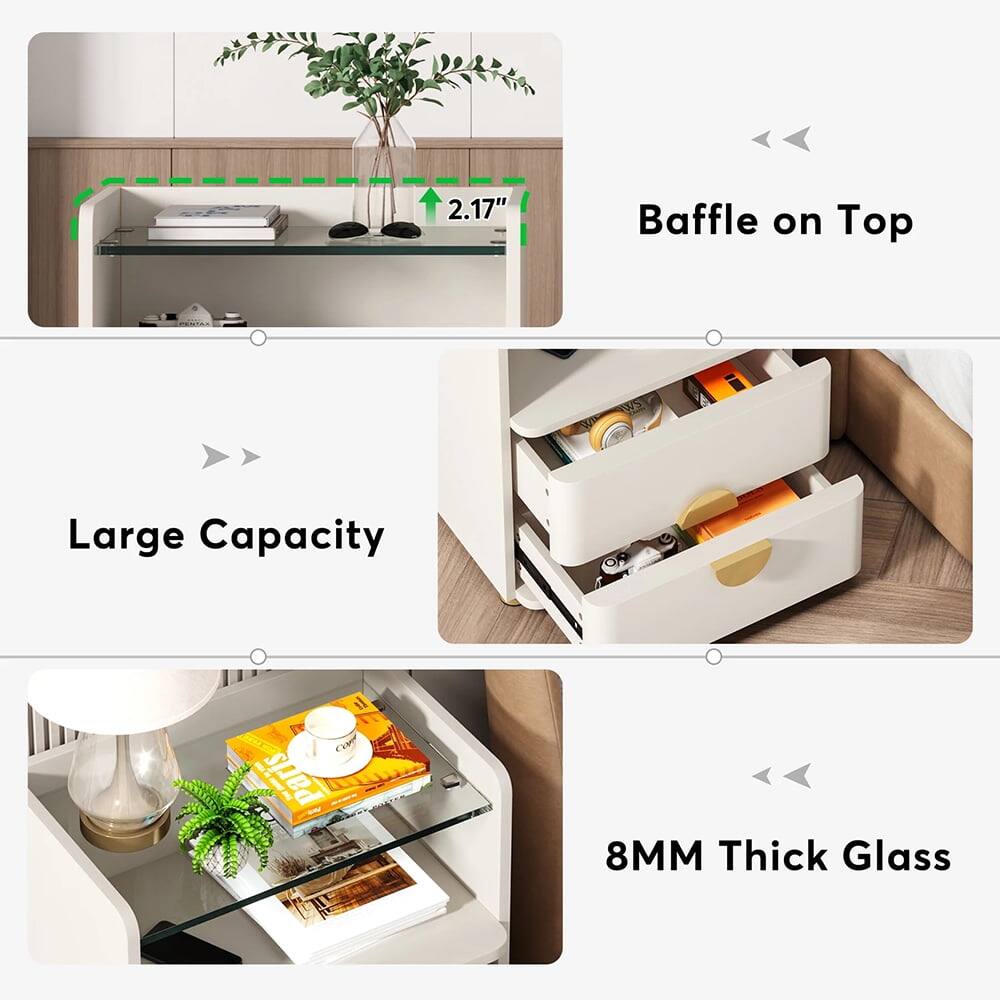 2.17" Baffle on Top, Large Capacity, 8MM Thick Glass