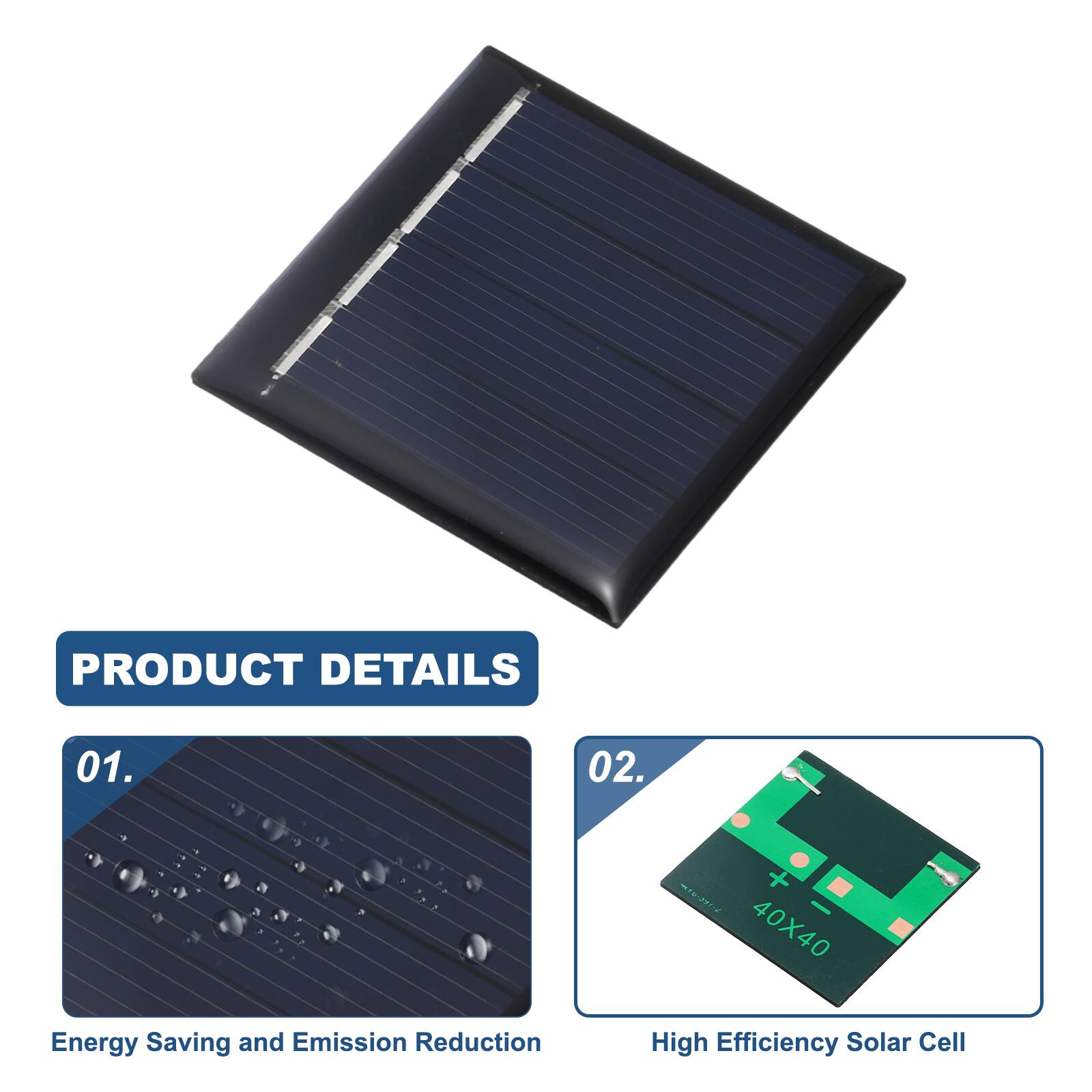 PRODUCT DETAILS

01. Energy Saving and Emission Reduction

02. High Efficiency Solar Cell

40X40