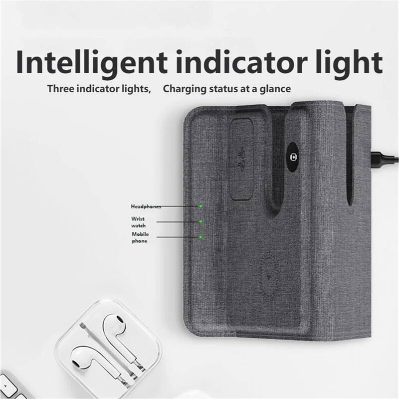 Intelligent indicator light  
Three indicator lights, Charging status at a glance  

Headphones  
Wrist watch  
Mobile phone