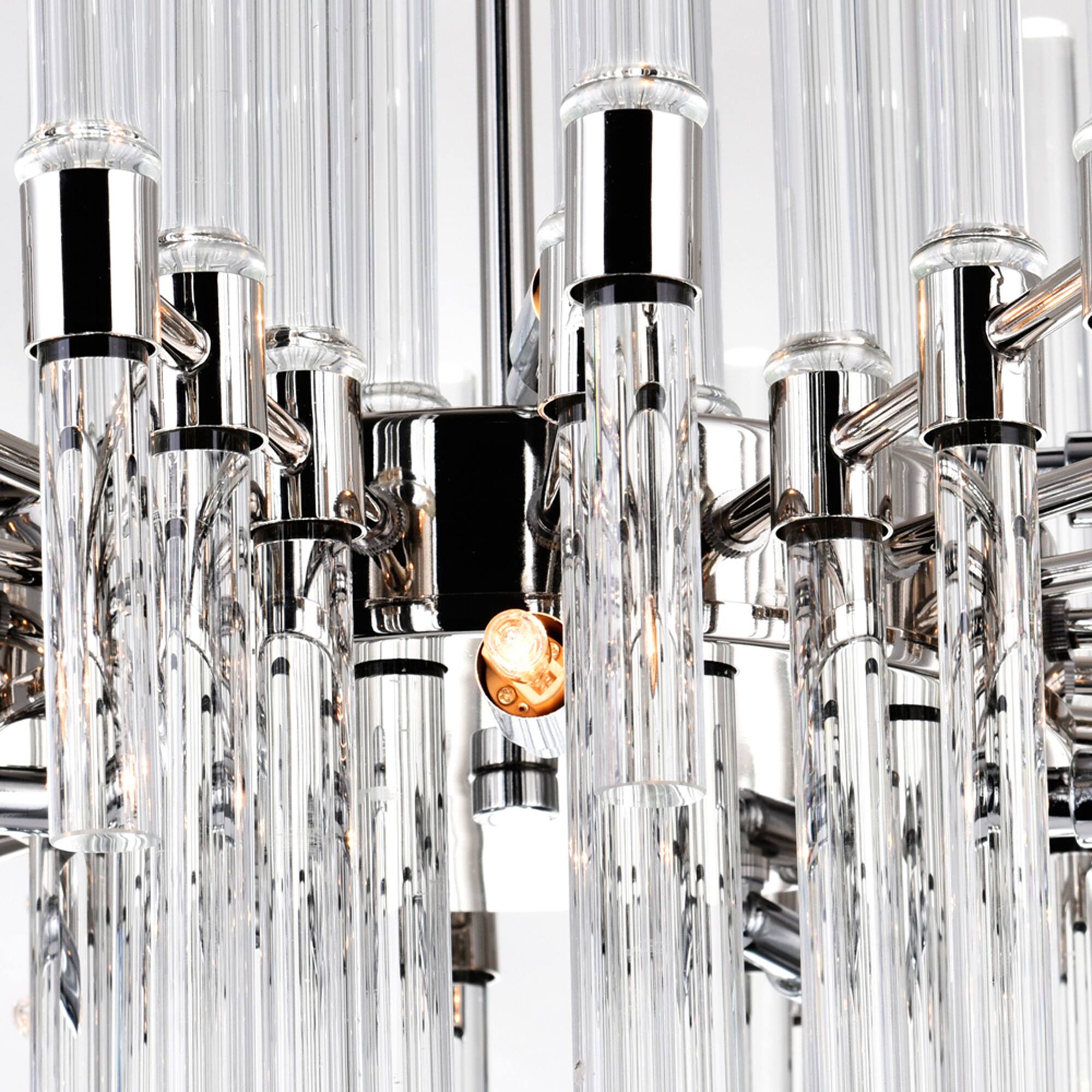 Alt View 1. CWI Lighting - Miroir 10 Light Chandelier With Polished Nickel Finish - Polished Nickel.