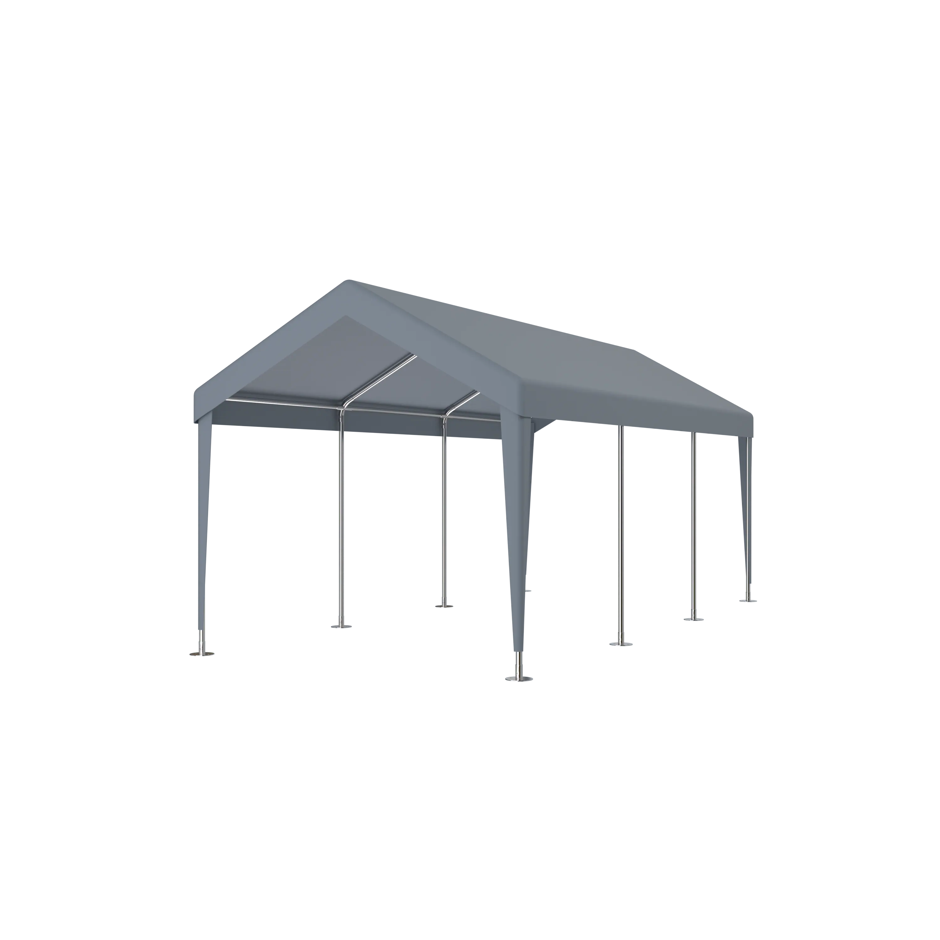 Back. LOVMOR - 12x20FT Carport Polypropylene Canopy Party Tent Anchor Kit for Outdoor Garden Grey.