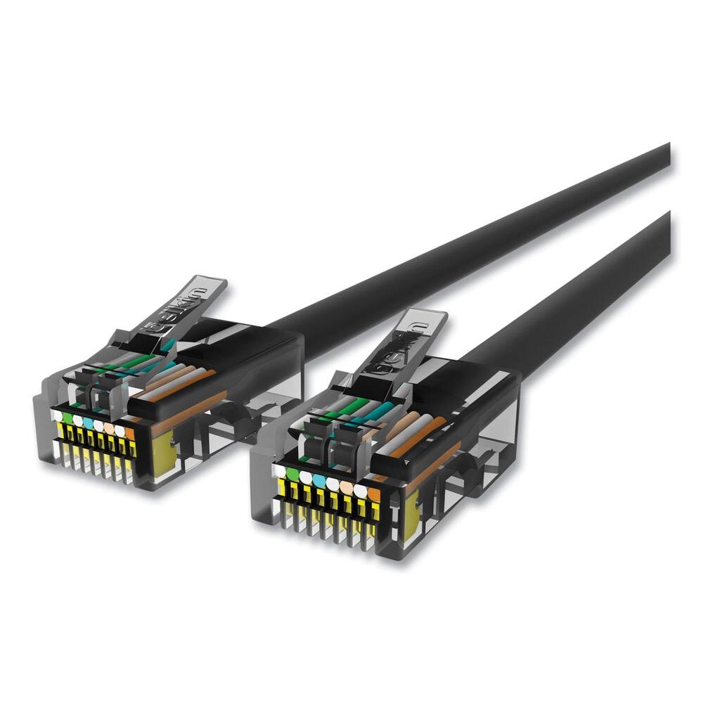 Back. Belkin - A3L980-03-BLK 3 ft. High Performance CAT6 UTP Patch Cable - Black - Black.