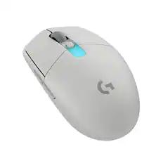 Front. Logitech - G305 X SUPERLIGHT Wireless Bluetooth Gaming Mouse with HERO 44K Sensor and 6 Programmable Buttons for PC/Mac - White.